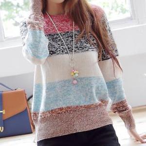 A 080520 Striped Pullover Knitted828